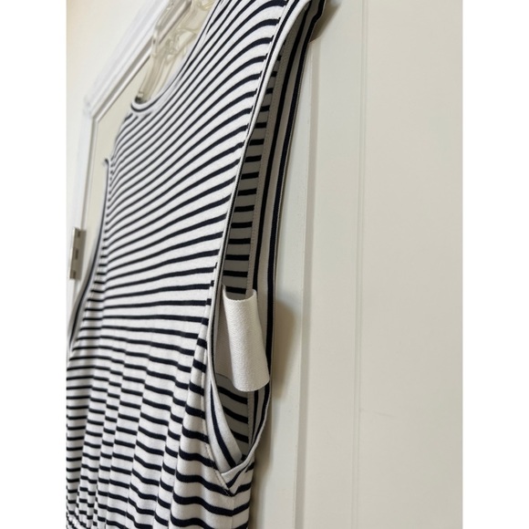 Theory Caneil Classic Pima Cotton Striped Dress - M - Picture 3 of 6